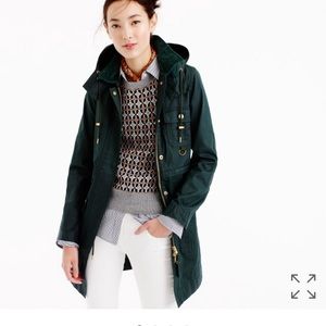 NWOT J. Crew Downtown Field Jacket  Long, Sz Small