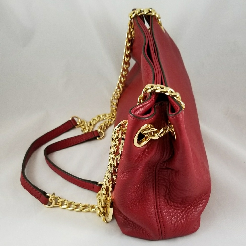 Authentic Red Michael Kors Jet Set Should Bag - Picture 4 of 7