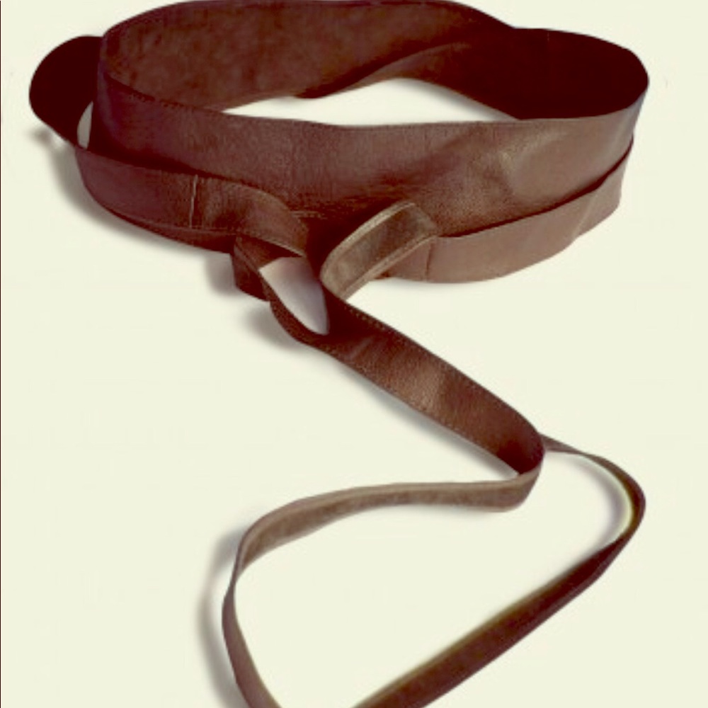 Igigi obi wrap belt brown size 12 New in package!