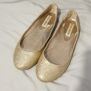 Gold Glitter Flats