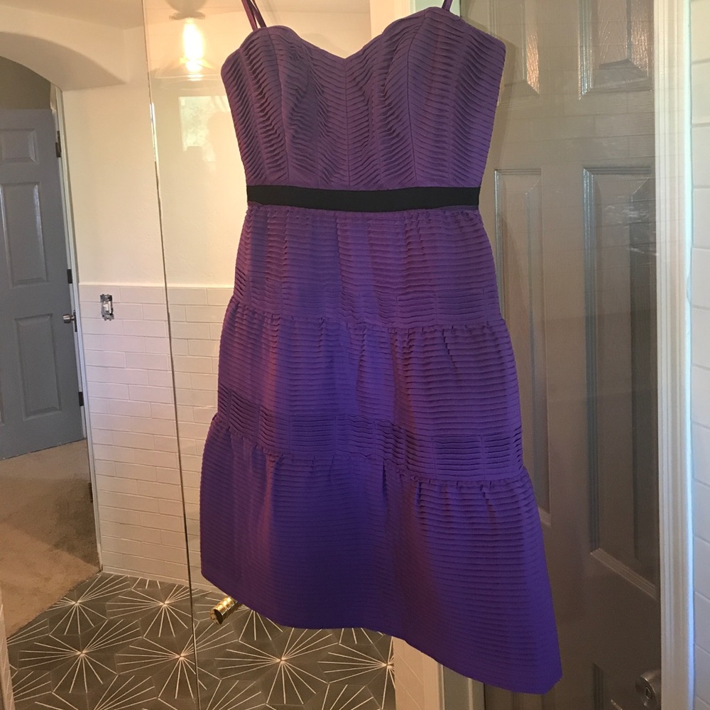 BCBG Purple Strapless Holiday Dress NWOT