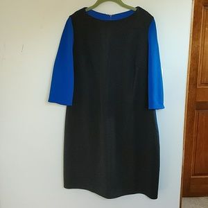 Asos Curve black and blue knit dress 14