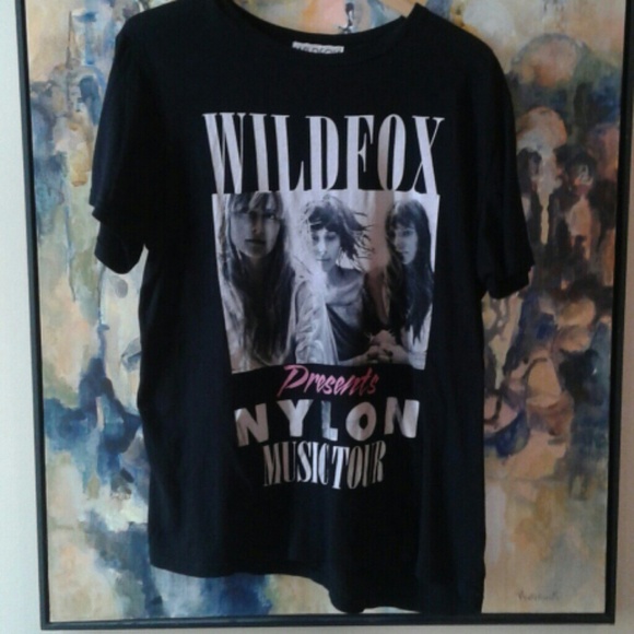 RARE Wildfox Presents Nylon Music Tour tee sz L - Picture 4 of 8