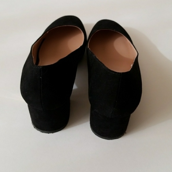 Fioni Black Suede & Shiny Gold Heels - Picture 3 of 8