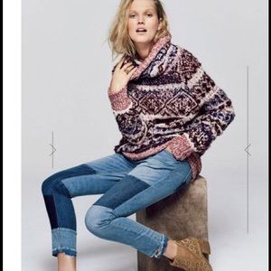 Free People Patchwork Jeans