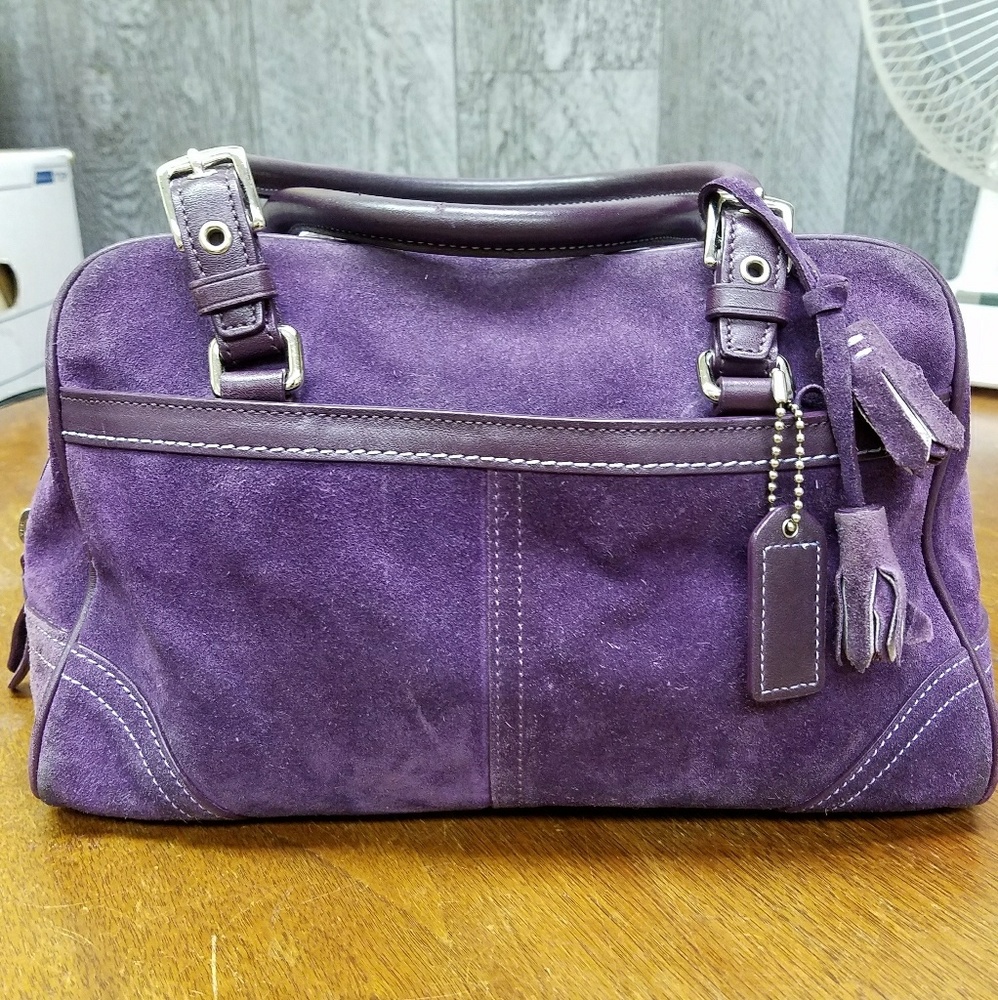 *** SOLD *** Suede Authentic Coach Purse