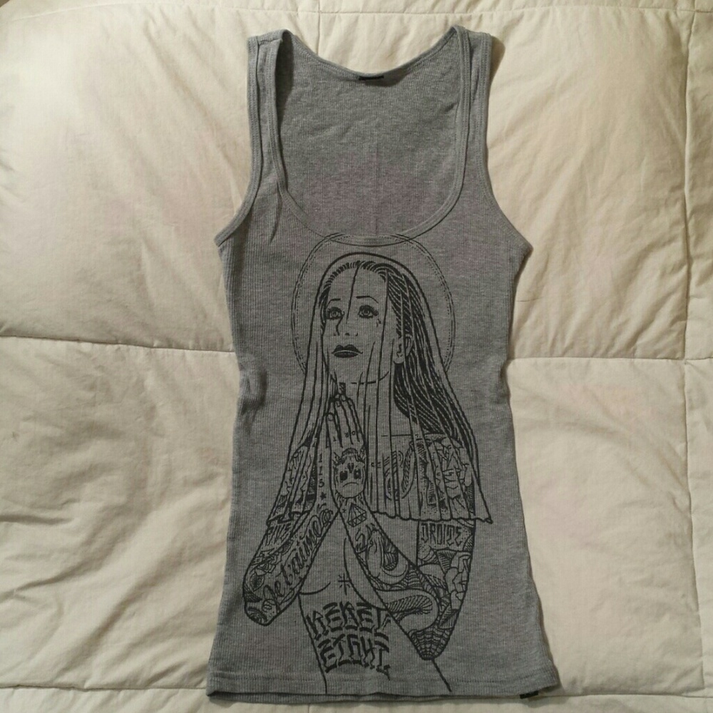 Rebel Eight "wife beater" style tank top