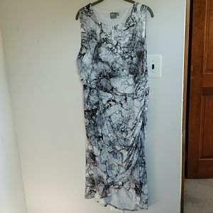 Asos Curve marble print midi dress 16 NWT