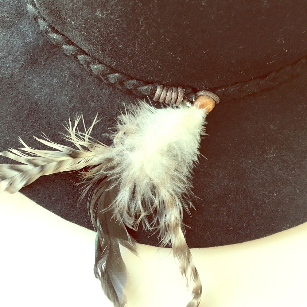 Felt wide brim hat - floppy boho