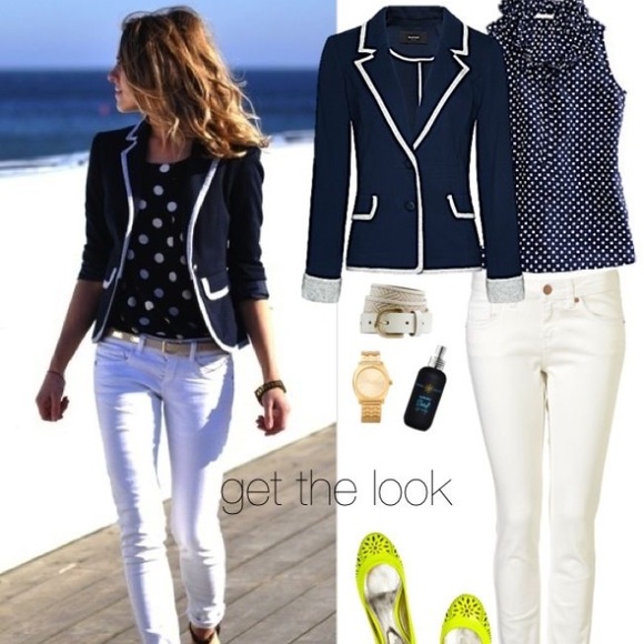 H&M Jackets & Blazers - H&M fitted black jacket with white lining