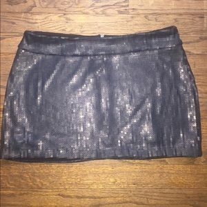 Zara Black Sequined Mini Skirt
