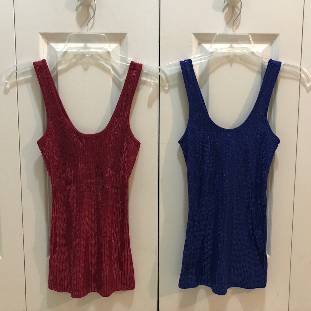 Express - Bundle Of 4 Sequence Tank Tops! - image 1