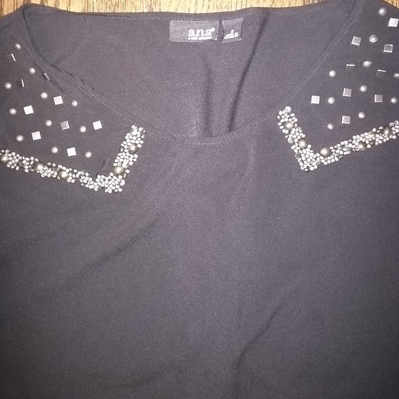 A.N.A 3/4 length Black Blouse - Picture 5 of 5