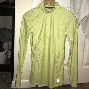 Light yellow work out quarter zip