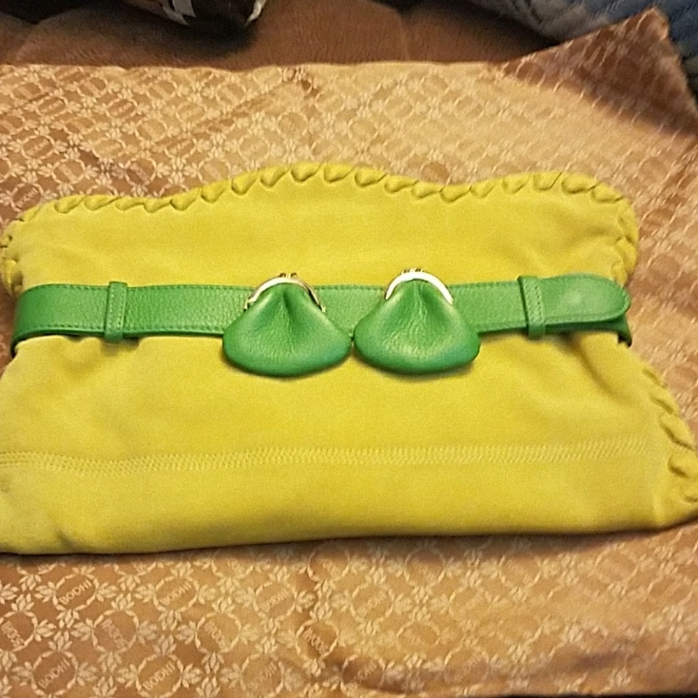 Large suede Bodhi clutch