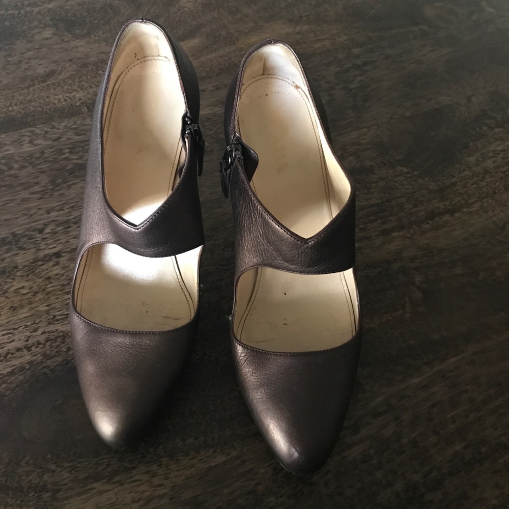 PRADA heels with box and dust covers