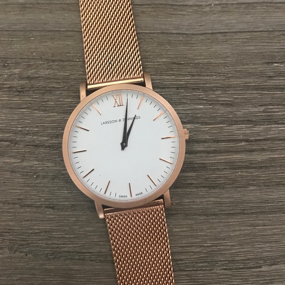 Larsson & Jennings rose gold Lugano watch
