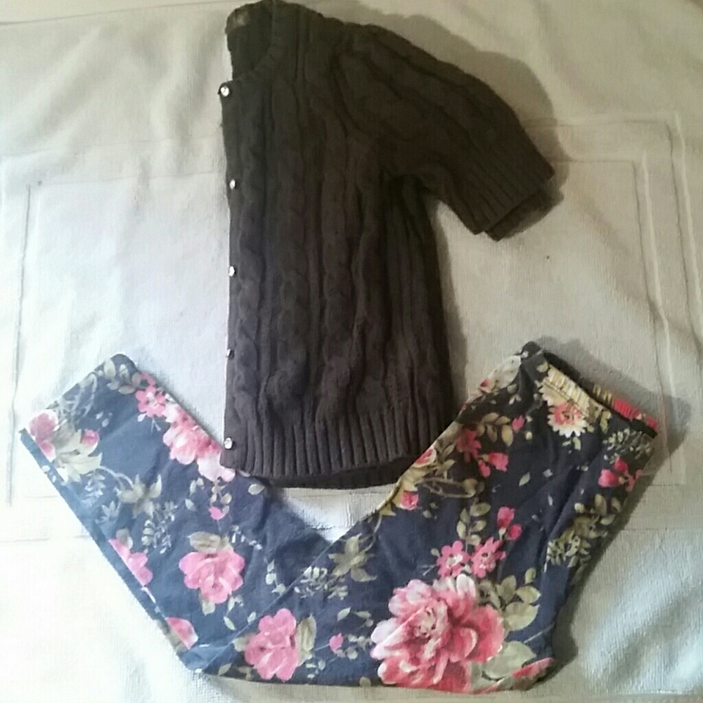 Floral leggings size 6