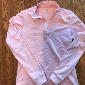 Pink fleece lined fitted Nike pullover size L