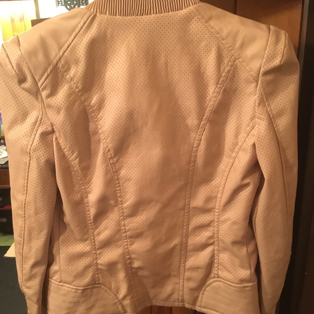 Light pink leather jacket