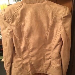 Light pink leather jacket