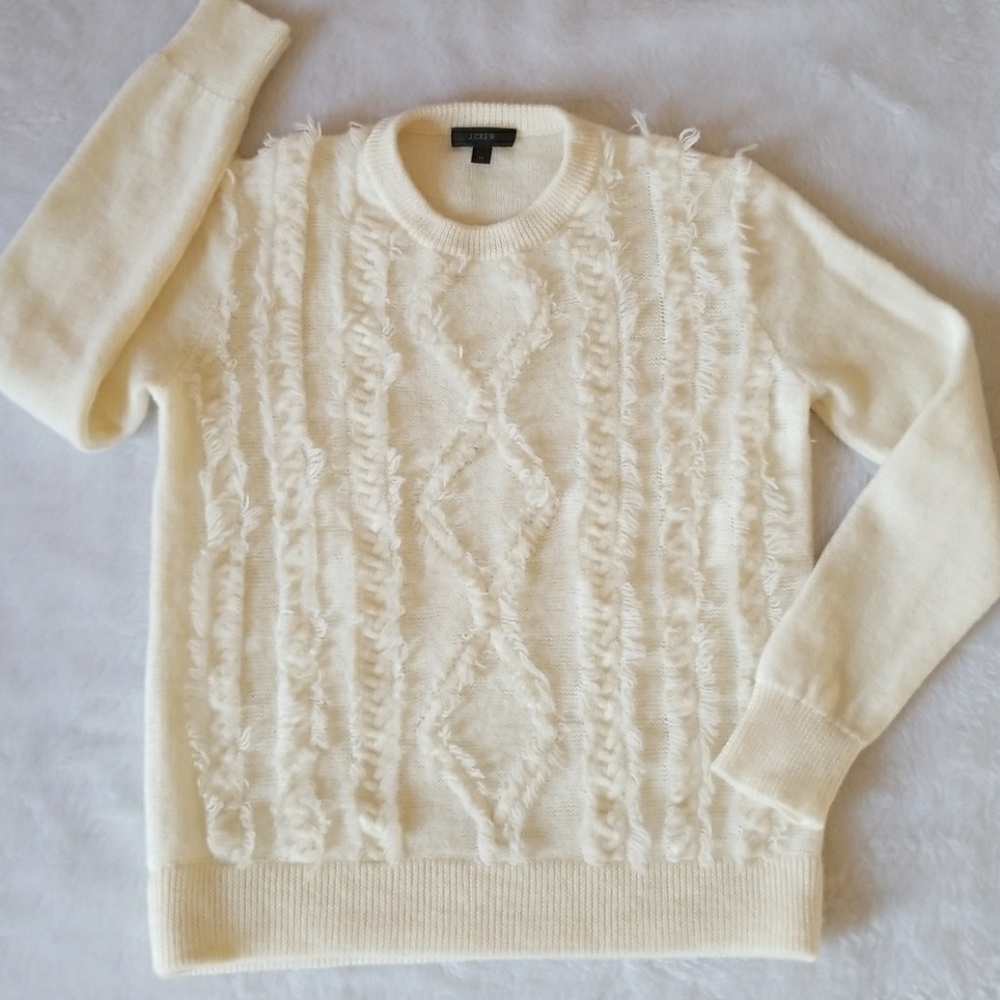 Beautiful J.CREW fringe detail sweater