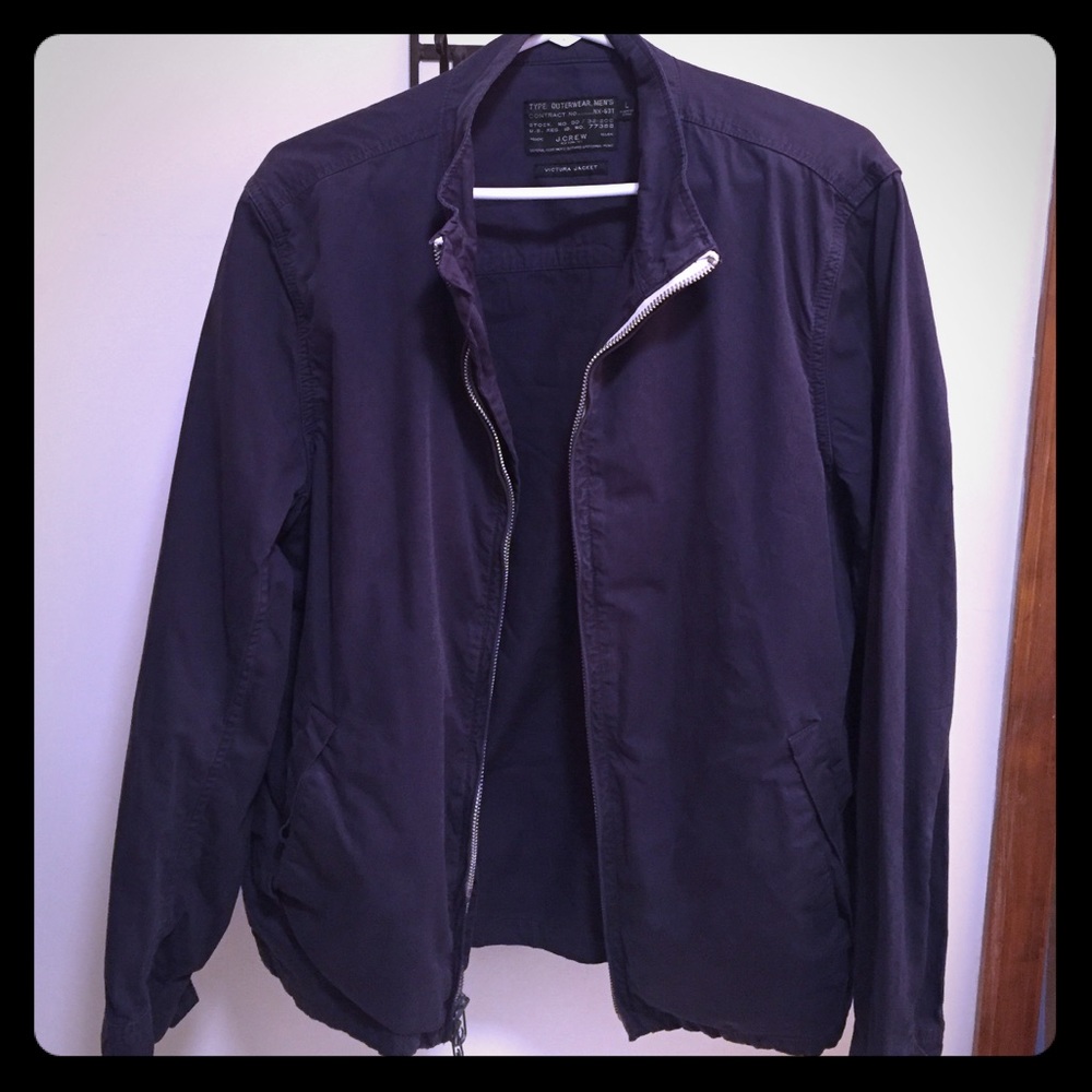J.Crew Victura Jacket size Large lightweight navy