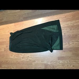 Olive Green suede skirt