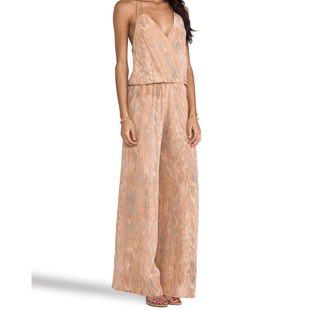 Karina Grimaldi snake print gardenia jumpsuit