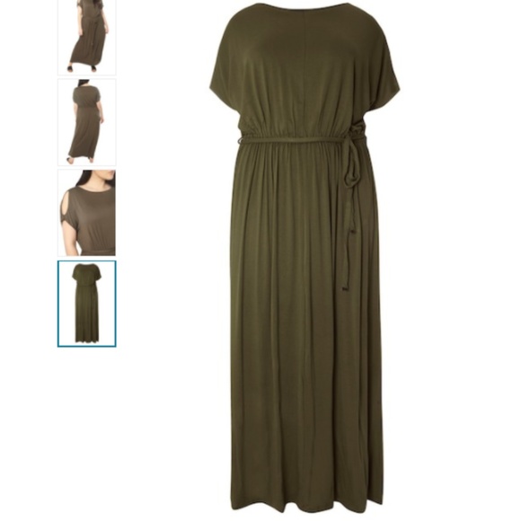 PLUS SIZE NWOT! Jersey Cold Shoulder Maxi Dress - Picture 4 of 5