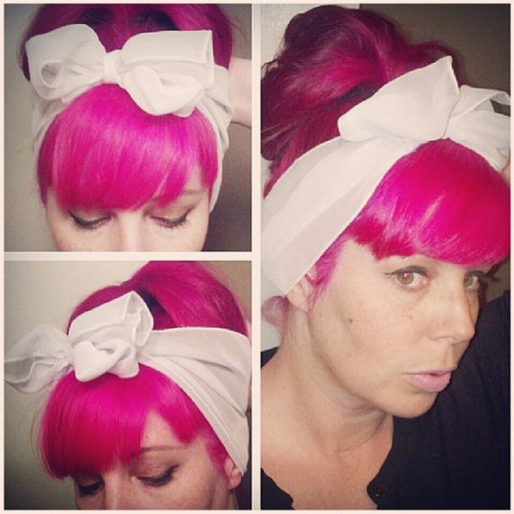 Spellbound Bows White Chiffon Hair Scarf