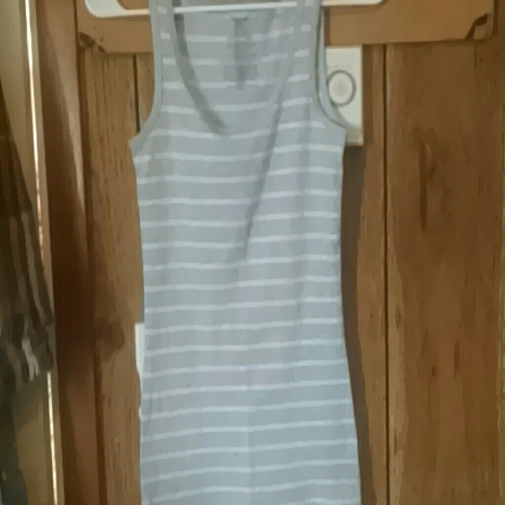 Gray and white striped Faded Glory Must Have Tank