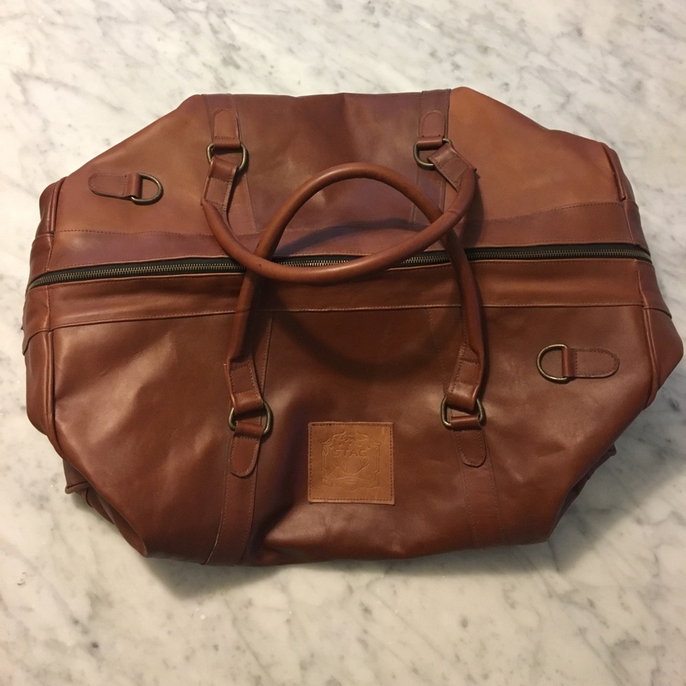 Stag leather duffel