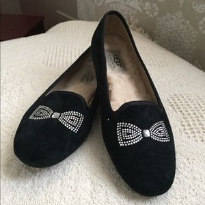 UGG Ballet Slippers with Rhinestone bow