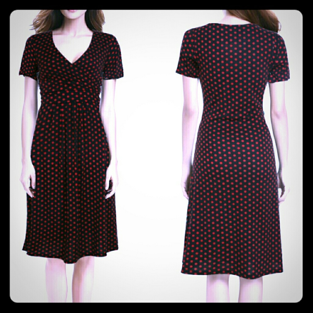 Polka-dot knit dress ~ NEW ~ M/L/XL