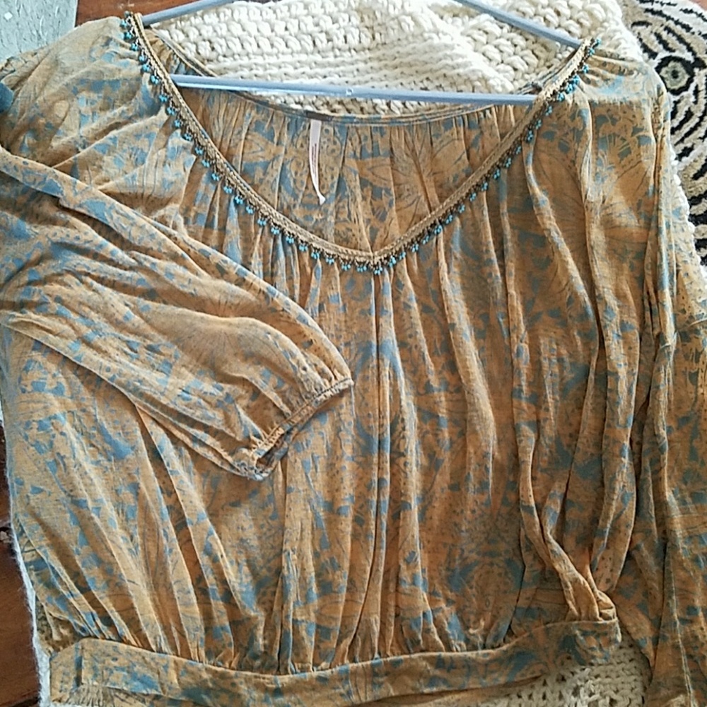 Free people beaded blouse