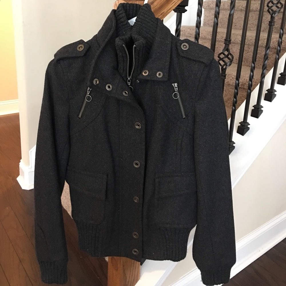 Express Bomber Jacket Dark Grey size X-Small