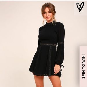 LULU Black skater dress!