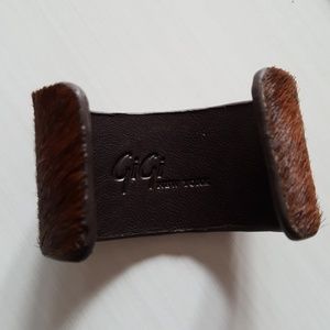 GiGi New York Jewelry - Chocolate Brown Calf Hair Gigi NY Cuff Bracelet GiGi New York Jewelry - Chocolate Brown Calf Hair Gigi NY Cuff Bracelet