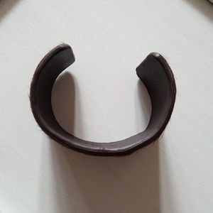 GiGi New York Jewelry - Chocolate Brown Calf Hair Gigi NY Cuff Bracelet GiGi New York Jewelry - Chocolate Brown Calf Hair Gigi NY Cuff Bracelet