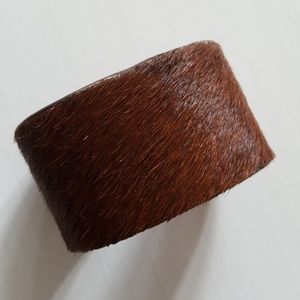 GiGi New York Jewelry - Chocolate Brown Calf Hair Gigi NY Cuff Bracelet GiGi New York Jewelry - Chocolate Brown Calf Hair Gigi NY Cuff Bracelet
