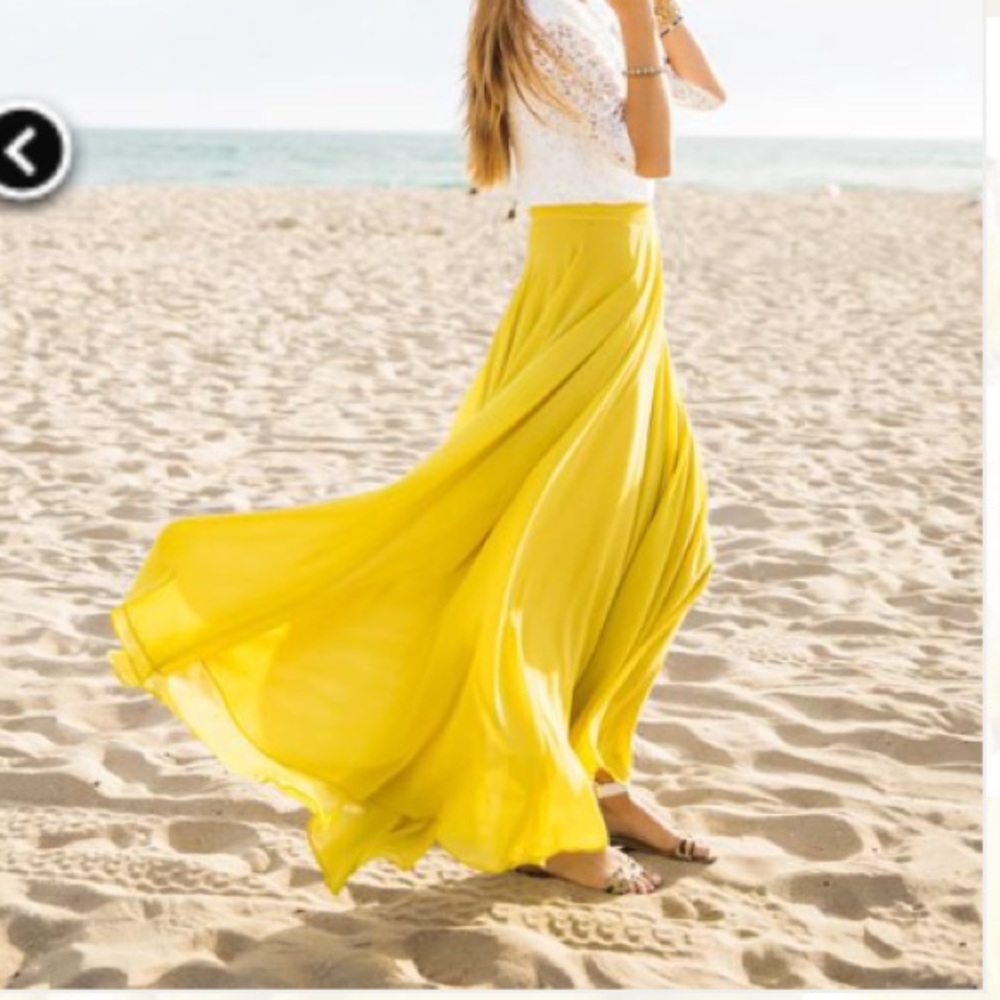 Bright Yellow Maxi Skirt