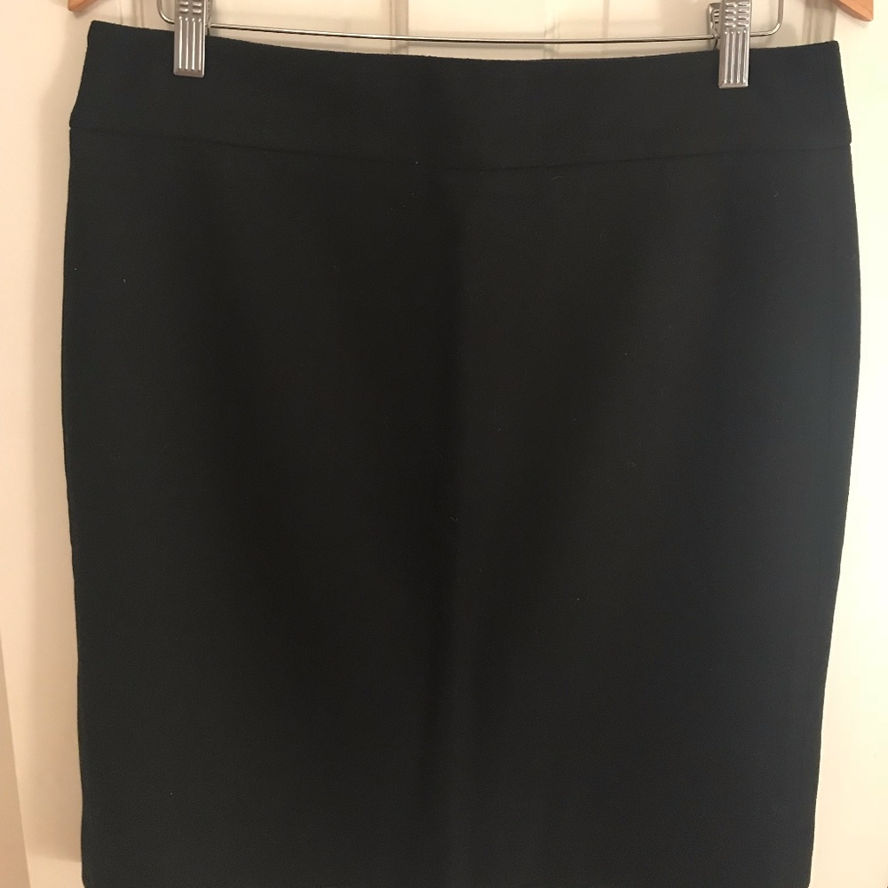 J. Crew Black Wool Skirt
