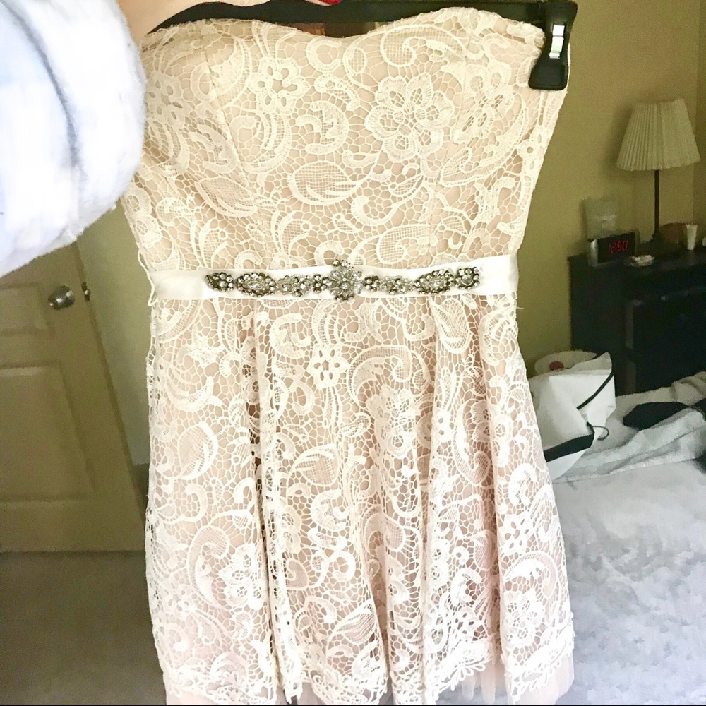 Strapless lace Camille La Vie dress size 3/4