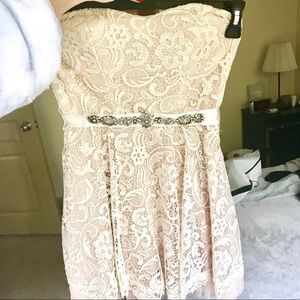 Strapless lace Camille La Vie dress size 3/4
