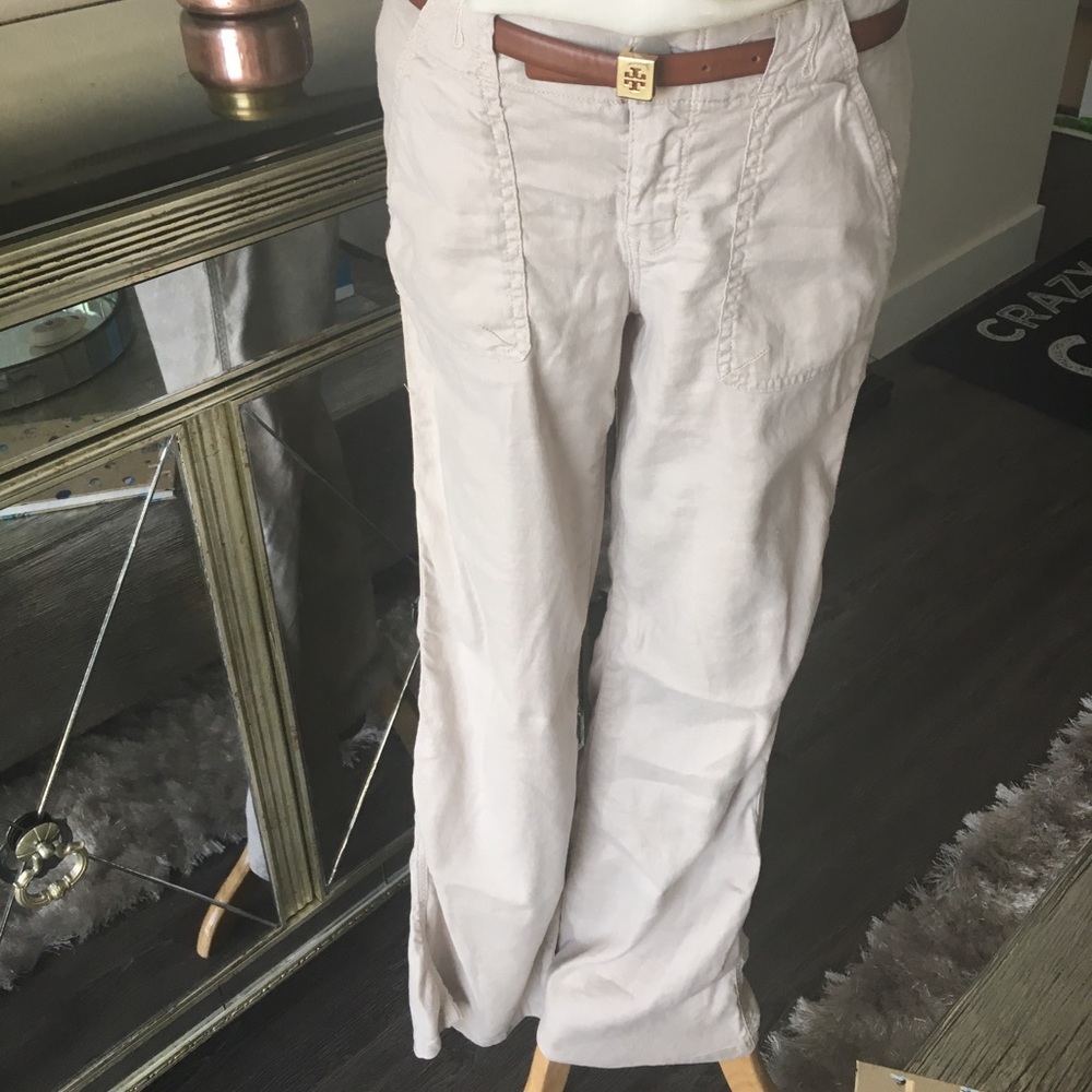 Anthropologie Level 99 Khacki wide leg pant 28