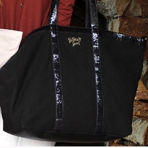 Brand new black sequin Victoria’s Secret tote