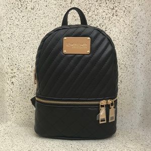 bebe Danielle Mini Quilt Faux Leather Backpack