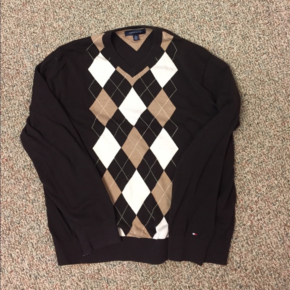 XL Tommy Hilfiger Argyle Sweater