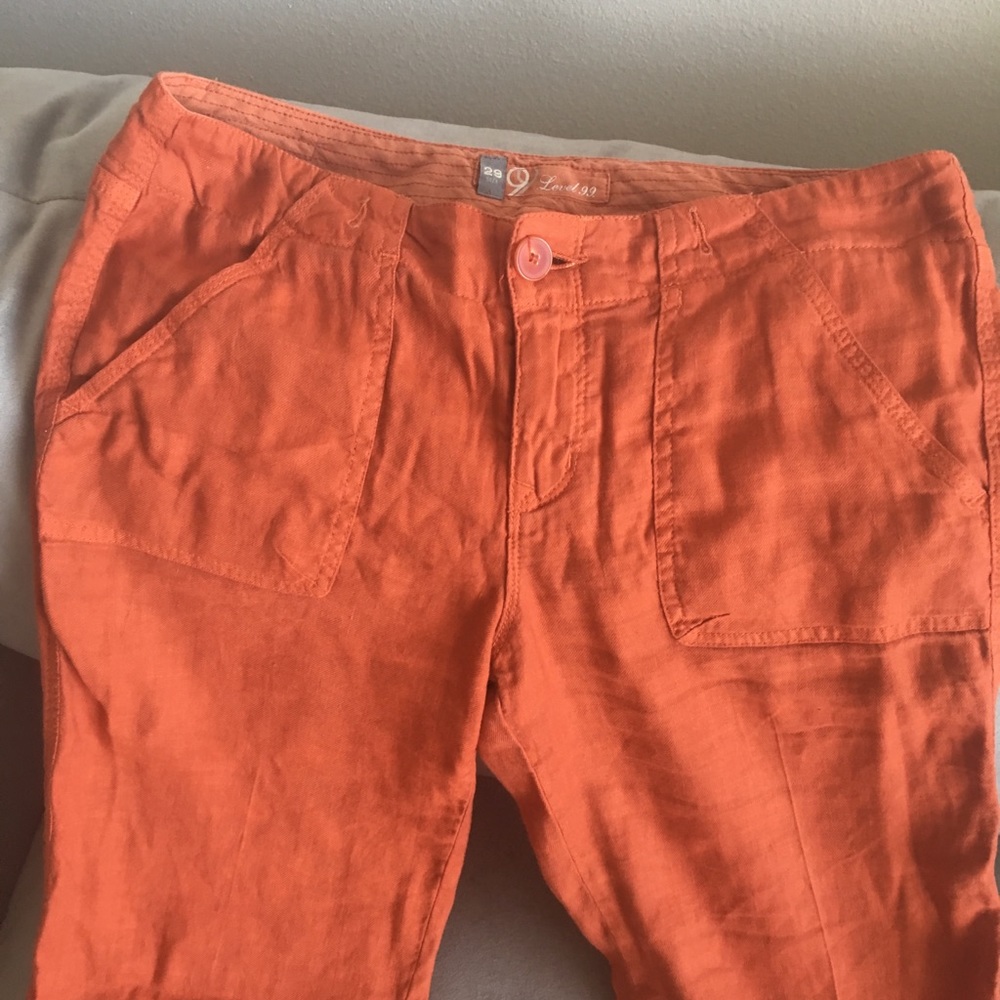 Anthropologie Level 99 wide leg pant 29 Burnt